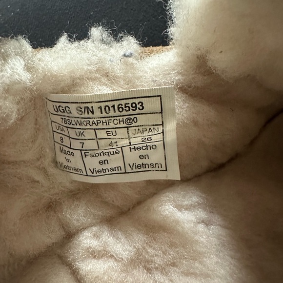 UGG 1016593 suede shearling ASCOT slippers 8M euro 41 - Picture 4 of 6